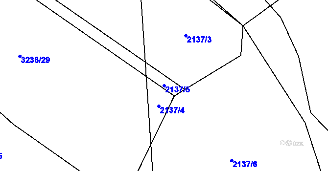 Parcela st. 2137/5 v KÚ Nakvasovice, Katastrální mapa