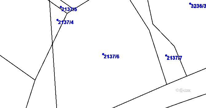 Parcela st. 2137/6 v KÚ Nakvasovice, Katastrální mapa