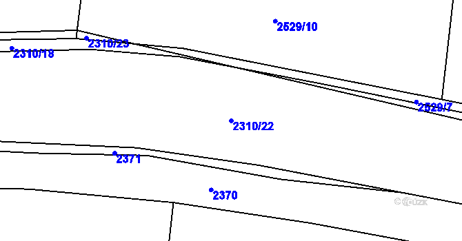 Parcela st. 2310/22 v KÚ Nakvasovice, Katastrální mapa