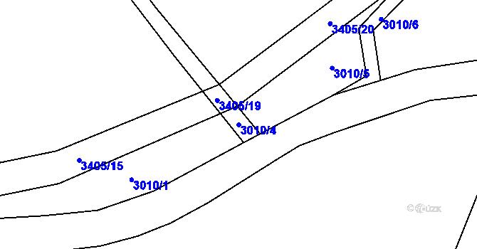 Parcela st. 3010/4 v KÚ Nakvasovice, Katastrální mapa