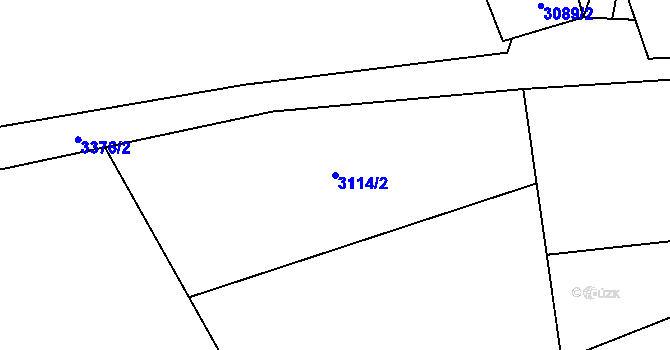 Parcela st. 3114/2 v KÚ Nakvasovice, Katastrální mapa