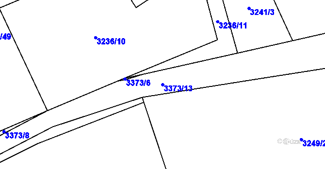 Parcela st. 3373/13 v KÚ Nakvasovice, Katastrální mapa