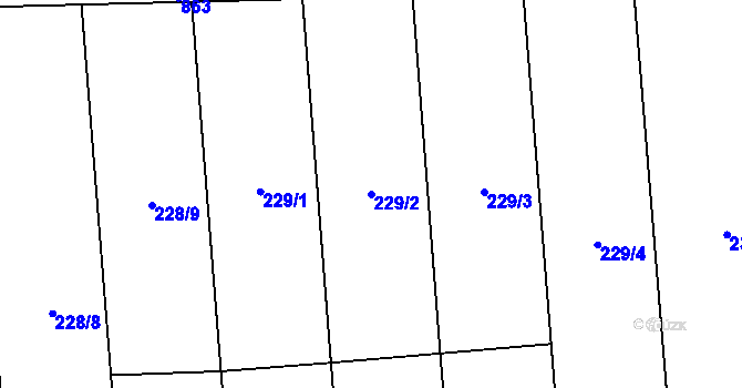 Parcela st. 229/2 v KÚ Náměšť na Hané, Katastrální mapa