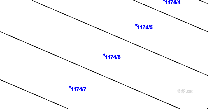 Parcela st. 1174/6 v KÚ Náměšť na Hané, Katastrální mapa