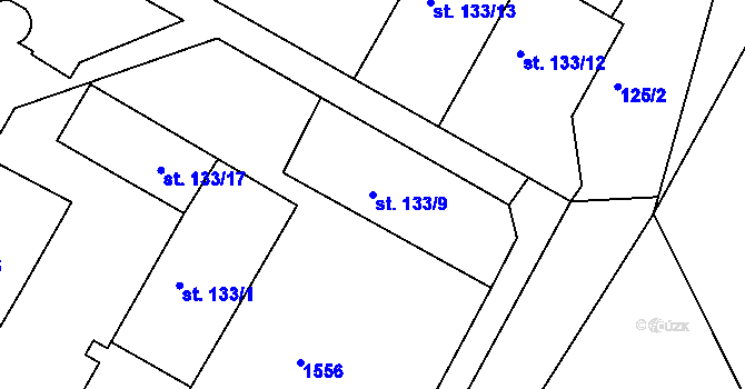 Parcela st. 133/9 v KÚ Náměšť nad Oslavou, Katastrální mapa