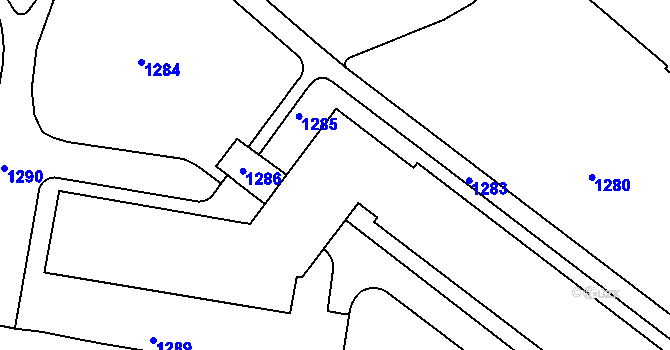 Parcela st. 621 v KÚ Náměšť nad Oslavou, Katastrální mapa