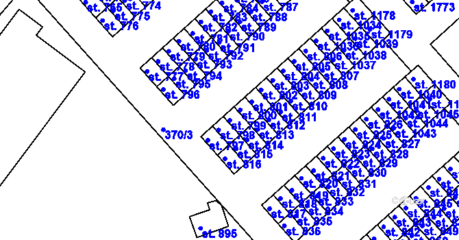 Parcela st. 799 v KÚ Náměšť nad Oslavou, Katastrální mapa