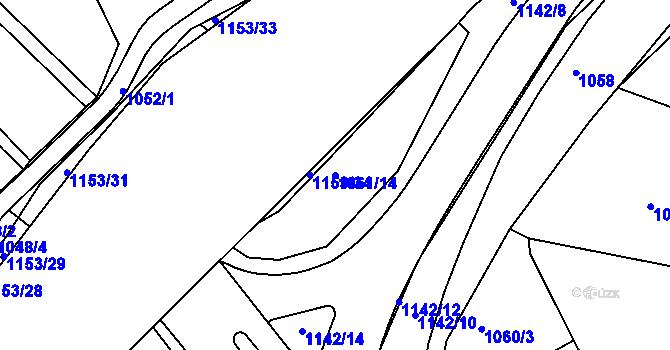 Parcela st. 1061/14 v KÚ Náměšť nad Oslavou, Katastrální mapa