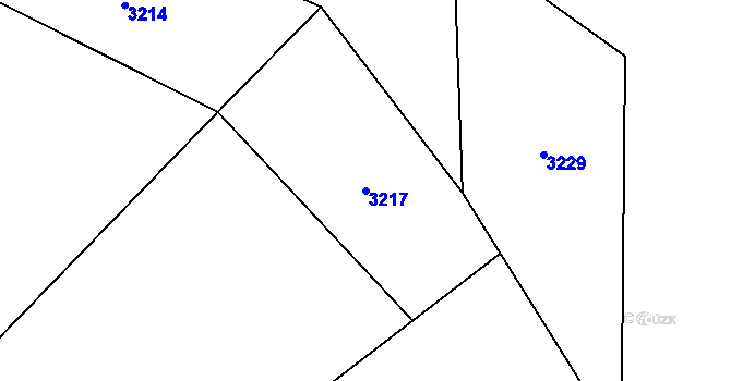 Parcela st. 3217 v KÚ Napajedla, Katastrální mapa