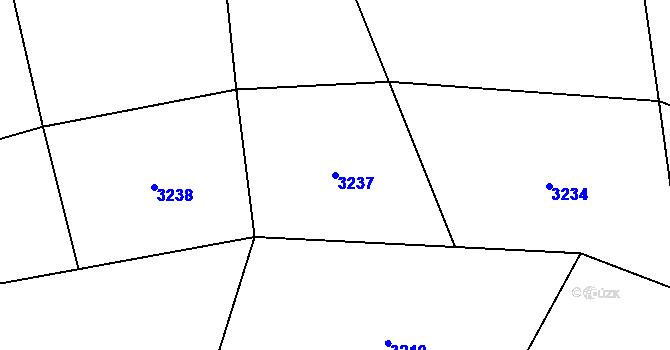 Parcela st. 3237 v KÚ Napajedla, Katastrální mapa