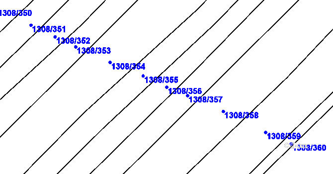 Parcela st. 1308/356 v KÚ Napajedla, Katastrální mapa