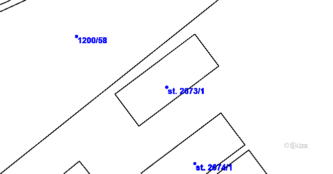 Parcela st. 2673/1 v KÚ Napajedla, Katastrální mapa