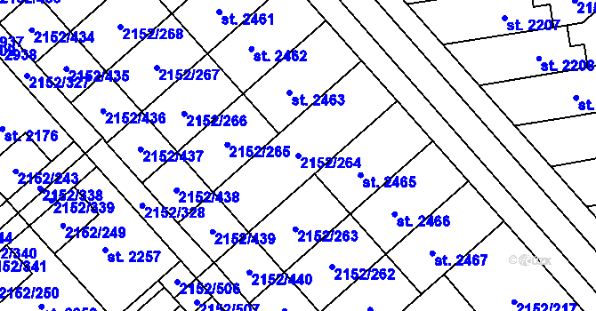 Parcela st. 2152/264 v KÚ Napajedla, Katastrální mapa