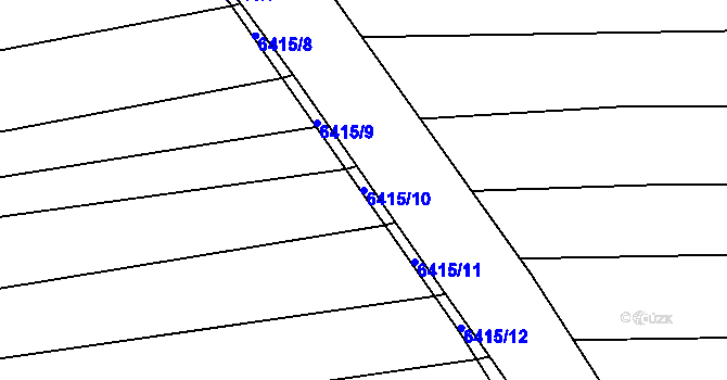 Parcela st. 6415/10 v KÚ Napajedla, Katastrální mapa