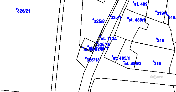 Parcela st. 2901/1 v KÚ Napajedla, Katastrální mapa
