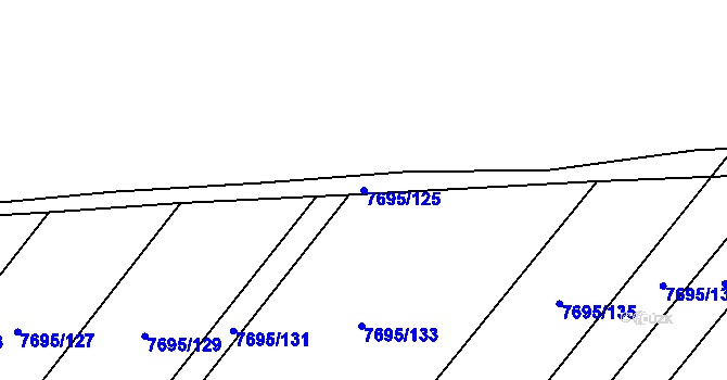 Parcela st. 7695/125 v KÚ Napajedla, Katastrální mapa