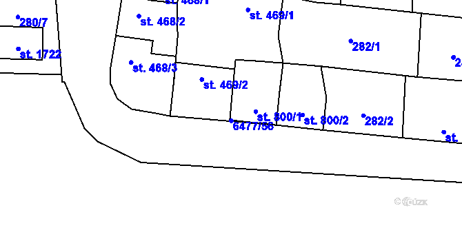 Parcela st. 6477/56 v KÚ Napajedla, Katastrální mapa