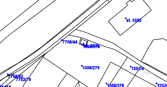 Parcela st. 3275 v KÚ Napajedla, Katastrální mapa