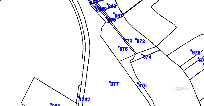 Parcela st. 276 v KÚ Valdíkov, Katastrální mapa