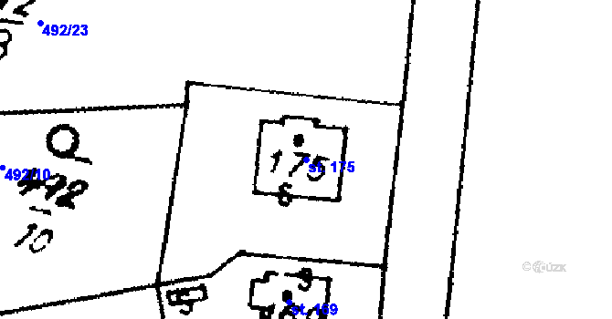 Parcela st. 175 v KÚ Nasavrky, Katastrální mapa