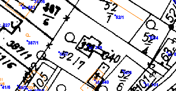 Parcela st. 339 v KÚ Nasavrky, Katastrální mapa