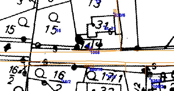 Parcela st. 14 v KÚ Nasavrky, Katastrální mapa