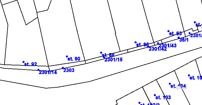 Parcela st. 88 v KÚ Násedlovice, Katastrální mapa