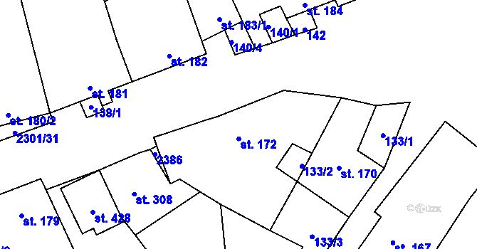 Parcela st. 134/1 v KÚ Násedlovice, Katastrální mapa