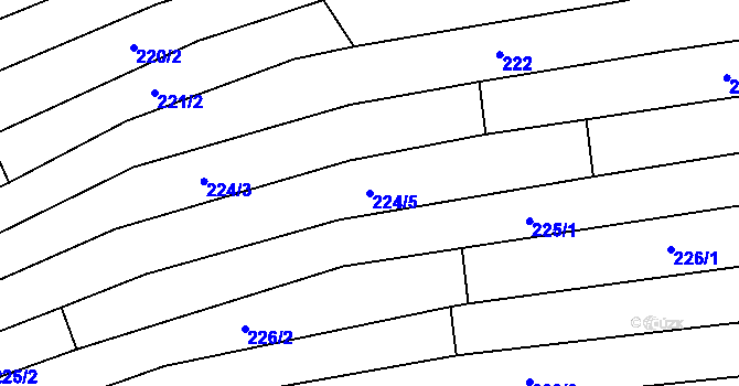 Parcela st. 224/5 v KÚ Násedlovice, Katastrální mapa