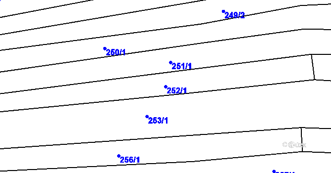Parcela st. 252/1 v KÚ Násedlovice, Katastrální mapa