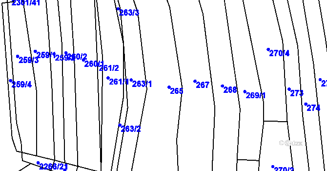 Parcela st. 264/3 v KÚ Násedlovice, Katastrální mapa
