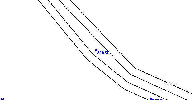 Parcela st. 746/2 v KÚ Násedlovice, Katastrální mapa