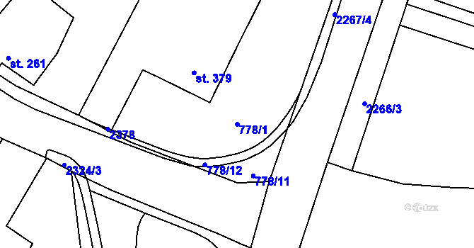 Parcela st. 778/1 v KÚ Násedlovice, Katastrální mapa