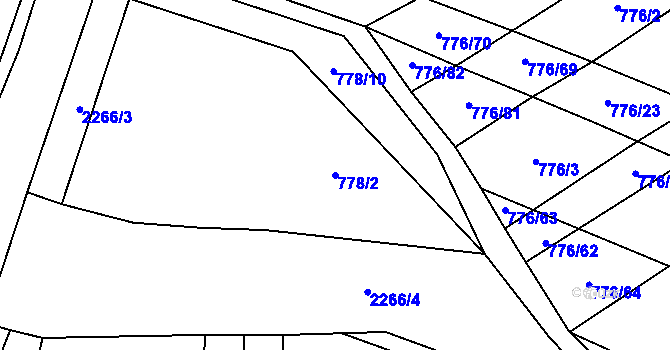 Parcela st. 778/2 v KÚ Násedlovice, Katastrální mapa