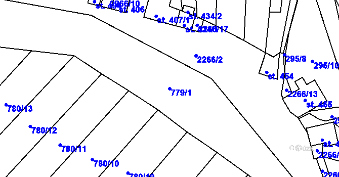 Parcela st. 779/1 v KÚ Násedlovice, Katastrální mapa