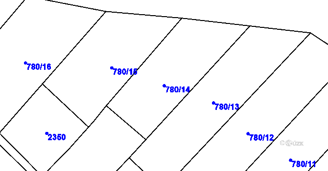 Parcela st. 780/14 v KÚ Násedlovice, Katastrální mapa