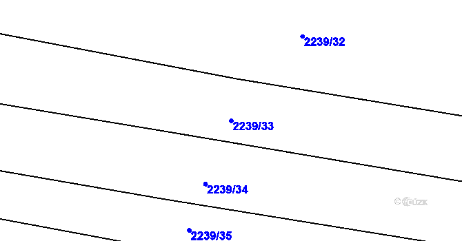 Parcela st. 2239/33 v KÚ Násedlovice, Katastrální mapa