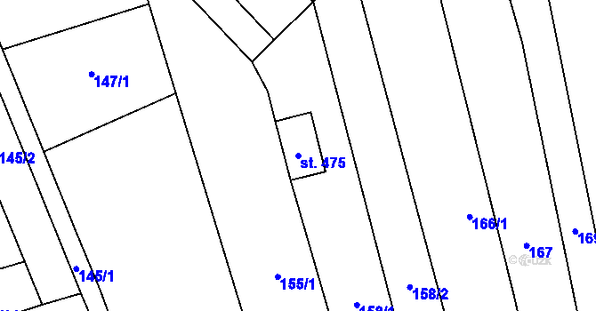Parcela st. 475 v KÚ Násedlovice, Katastrální mapa