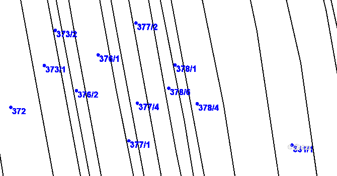 Parcela st. 378/6 v KÚ Násedlovice, Katastrální mapa