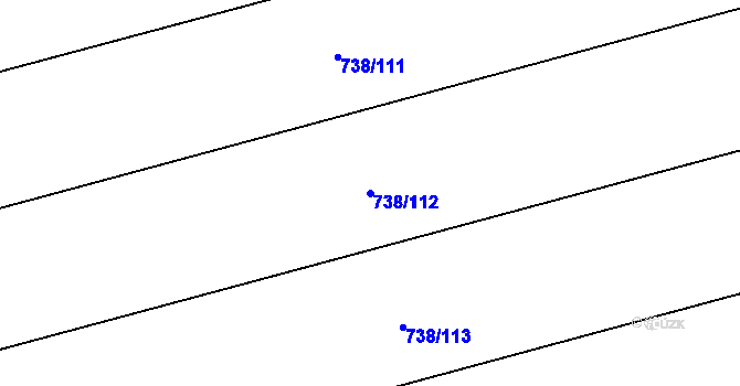 Parcela st. 738/112 v KÚ Násedlovice, Katastrální mapa