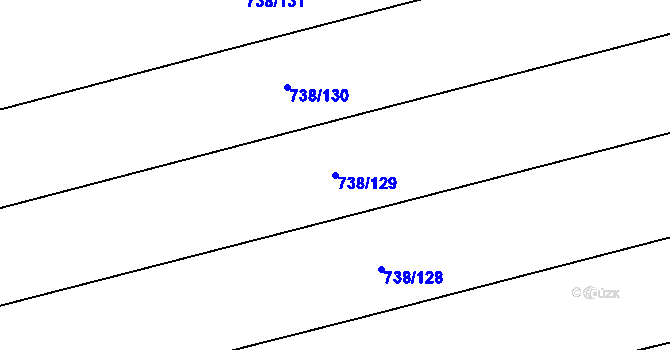 Parcela st. 738/129 v KÚ Násedlovice, Katastrální mapa