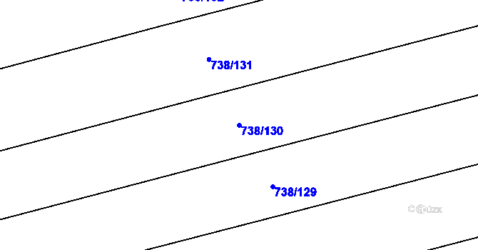 Parcela st. 738/130 v KÚ Násedlovice, Katastrální mapa