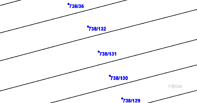 Parcela st. 738/131 v KÚ Násedlovice, Katastrální mapa