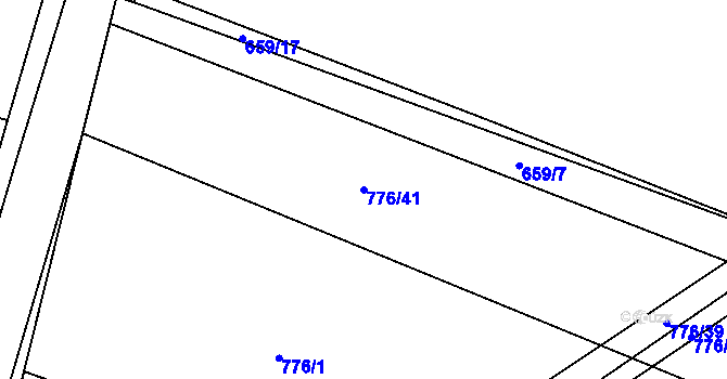 Parcela st. 776/41 v KÚ Násedlovice, Katastrální mapa