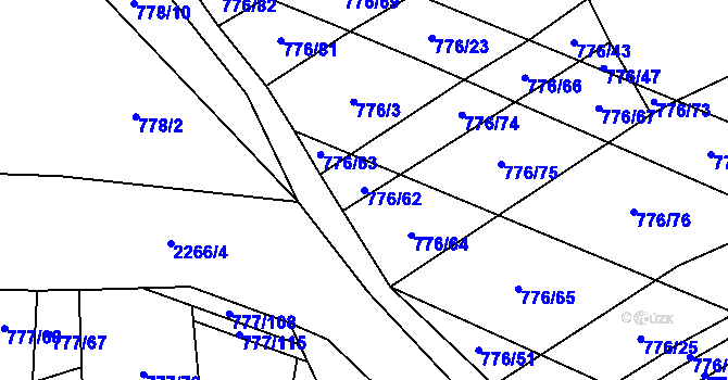 Parcela st. 776/62 v KÚ Násedlovice, Katastrální mapa