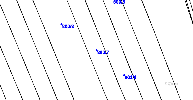 Parcela st. 803/7 v KÚ Násedlovice, Katastrální mapa