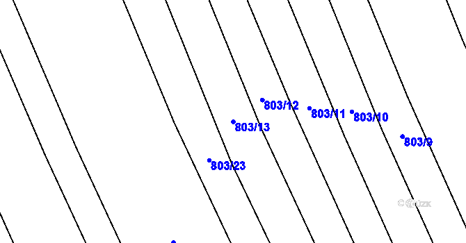 Parcela st. 803/13 v KÚ Násedlovice, Katastrální mapa