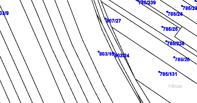Parcela st. 803/16 v KÚ Násedlovice, Katastrální mapa