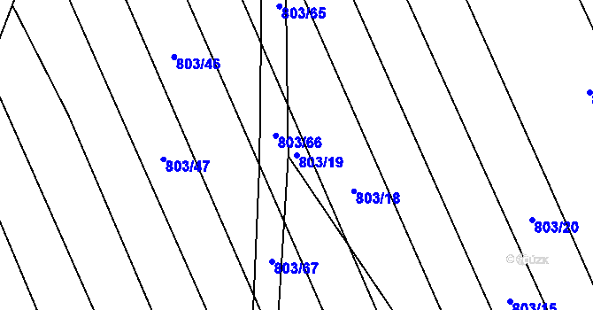 Parcela st. 803/19 v KÚ Násedlovice, Katastrální mapa