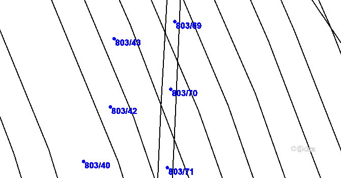 Parcela st. 803/70 v KÚ Násedlovice, Katastrální mapa